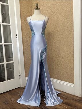 Faviana | Dresses | Faviana Prom Dress Deep Crossover Back Satin Maxi Dress  With Vneck 152 | Poshmark
